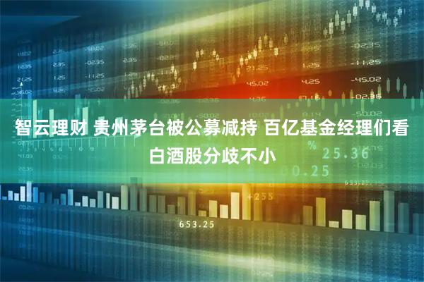 智云理财 贵州茅台被公募减持 百亿基金经理们看白酒股分歧不小
